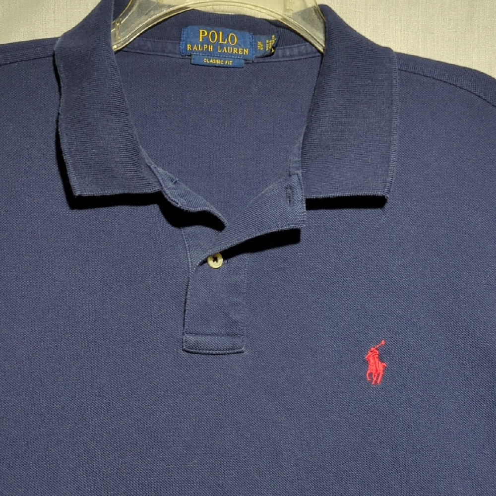 Polo Ralph Lauren Classic Fit Navy‎ Blue Mens Polo Shirt Size XL